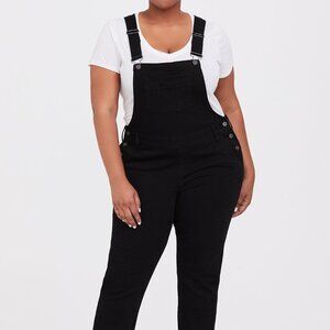 Torrid Crop Overall Jean - Premium Stretch Black Size 18